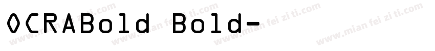 OCRABold Bold字体转换